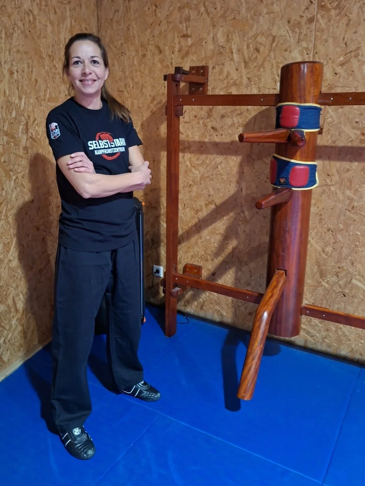 Stefanie Riml in the Selbststark training room